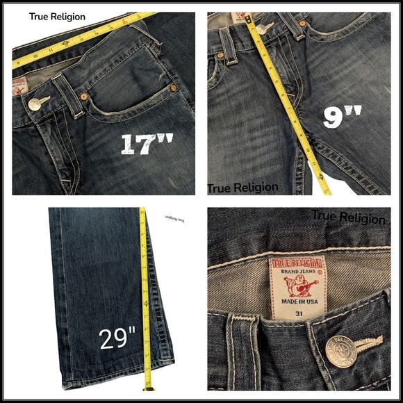 TRUE RELIGION Skinny Blue Jeans No Flap Pockets Y2K Denim Women Size 30 - Picture 6 of 9